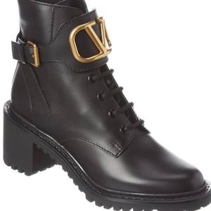 Valentino Vlogo Combat Boots